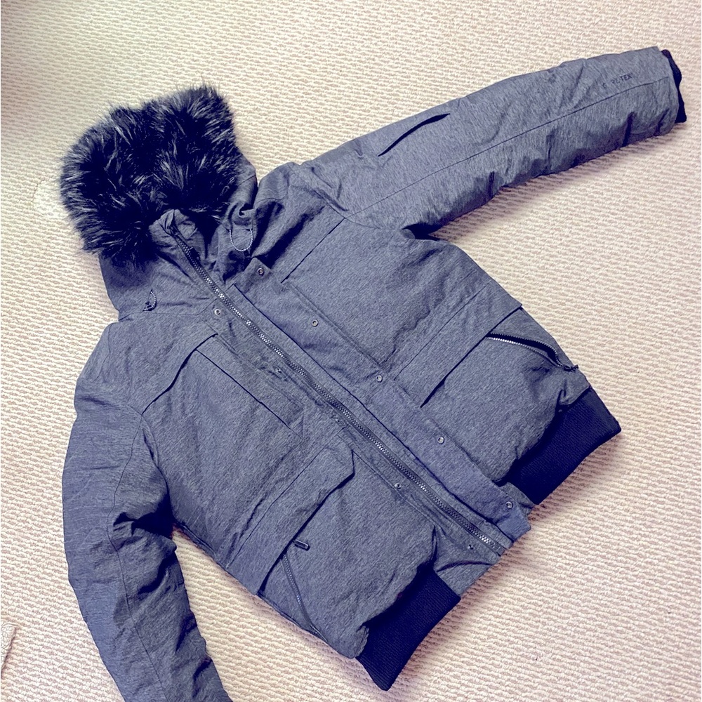 North Face Men’s XL Expedition Goosedown Waterproof Hooded Parka GRAY